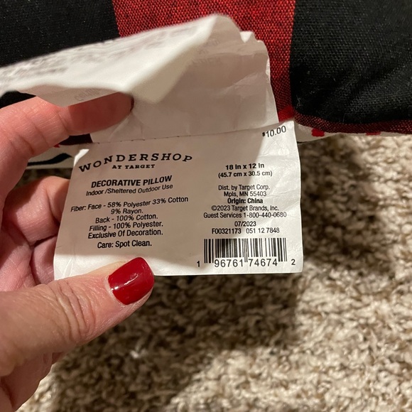 NWT decorative holiday pillow. Target 2023. Went with different decor. - Picture 3 of 4